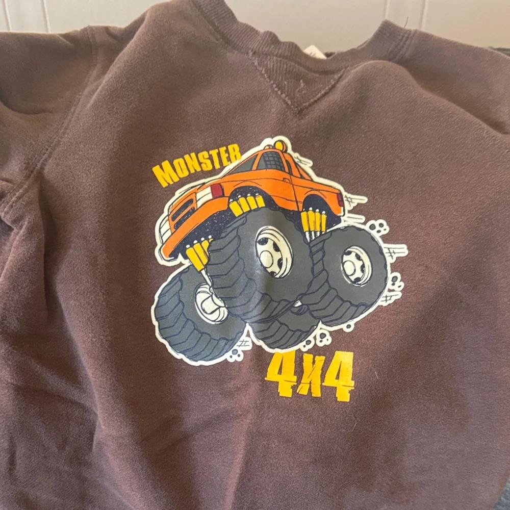 Jumping Beans Brown Monster Truck Sweatshirt